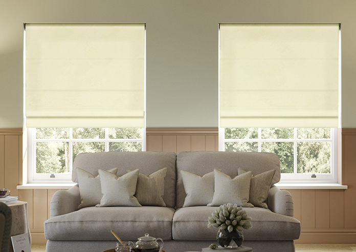 Odessa Velvet, Oyster - Roman Blind - Image 3
